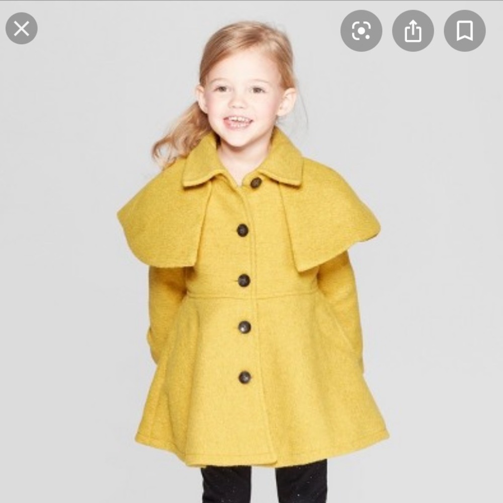 HTF Osh Kosh 4t yellow trench coat